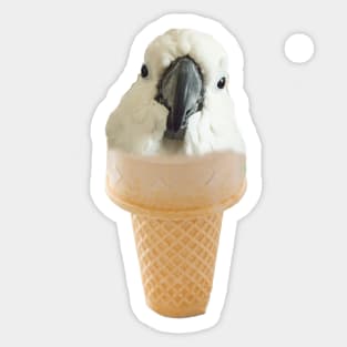 Ice Cream Cockatoo Word Games: I SCREAM vs ICE CREAM Sticker